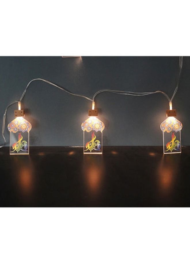 XiuWoo Eid And Ramadan LED String Light With 10 LED Multicolour - Image 3