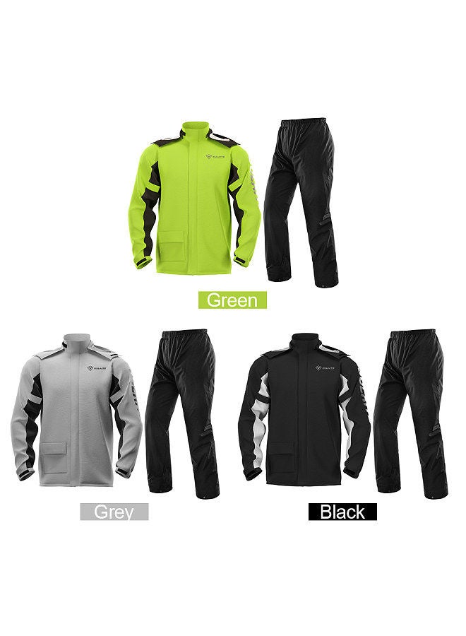 Sulaite Waterproof Rain Coat Pants Set with Invisible Shoes Cover Rainproof Suit XL  - Image 3