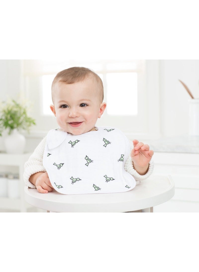 Aden + Anais - 3pc-Set - Cotton Muslin Snap Bibs - Jungle Jam - Image 3