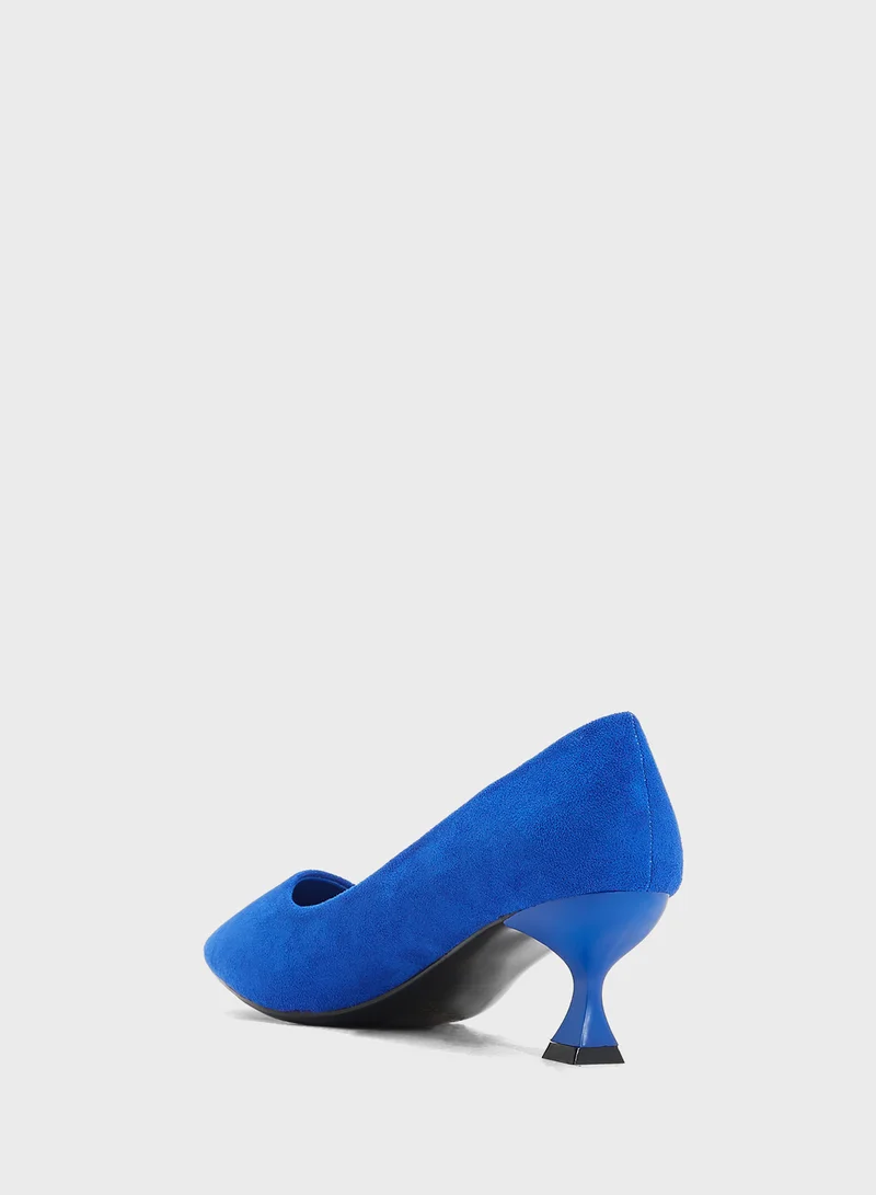 Anne Michelle Low Flared Heel Pump
