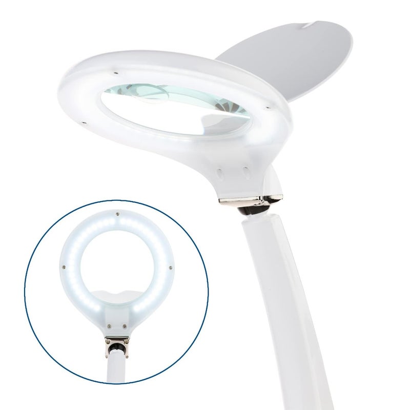 AmScope  40 LED Adjustable Tabletop Magnifying Lamp with 4 Glass Lens and 175X and 4X Magnifications  MAGLED8093A - Image 3