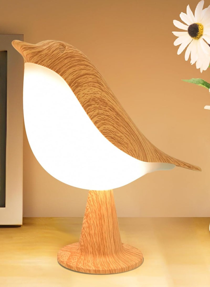 لينند مصباح طاولة تعمل باللمس ، مصباح الليل ، مصباح السرير ، سرير مجلس الوزراء ، الطيور على شكل ثلاثي يعتم مصباح ، الناقل التسلسلي العام القابلة لإعادة الشحن ، طفل ، طفل ، غرفة نوم ، منزل ، مكتب ، الخ . - Image 1