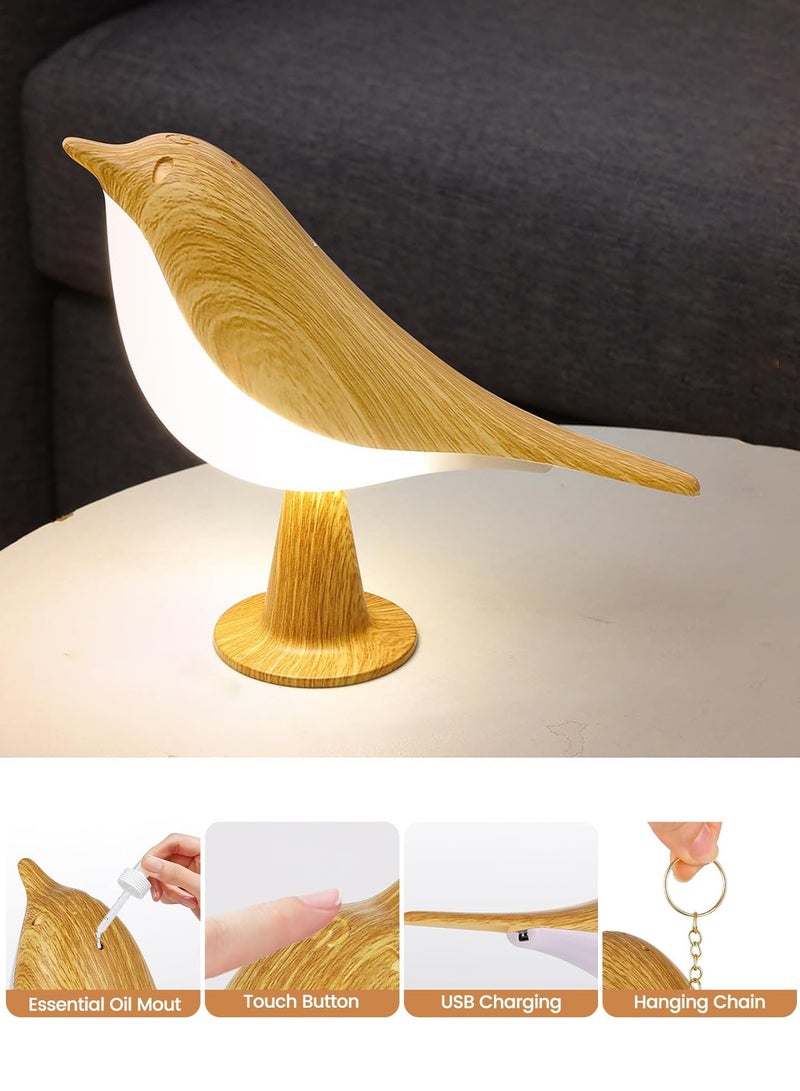 لينند مصباح طاولة تعمل باللمس ، مصباح الليل ، مصباح السرير ، سرير مجلس الوزراء ، الطيور على شكل ثلاثي يعتم مصباح ، الناقل التسلسلي العام القابلة لإعادة الشحن ، طفل ، طفل ، غرفة نوم ، منزل ، مكتب ، الخ . - Image 5