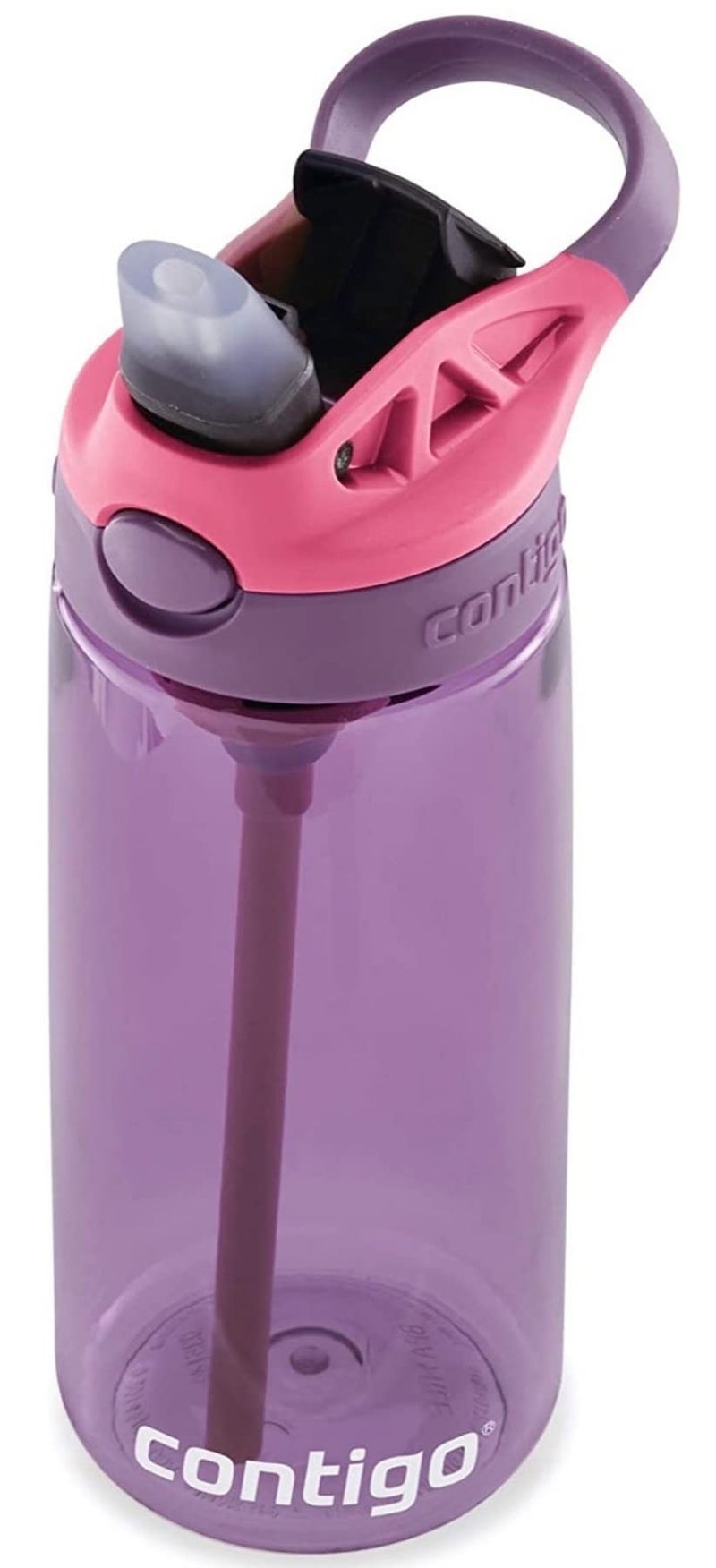 Contigo Aubrey Kids 20oz Cleanable Water Bottle with Silicone Straw SpillProof Lid Eggplant  Dishwasher Safe and Ideal for Everyday Use