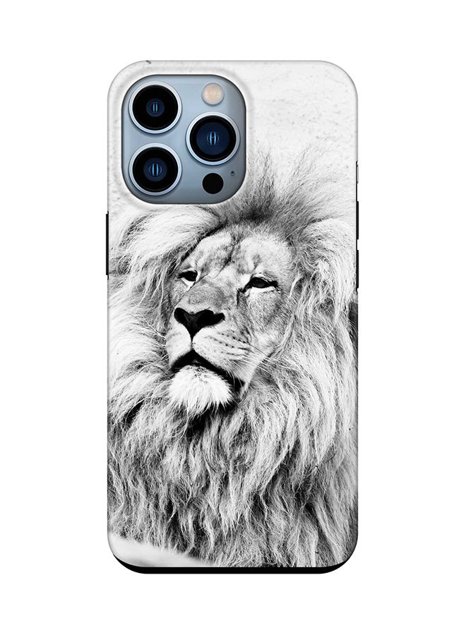 Stylizedd Tough Pro Series Case for iPhone 15 Pro Dual Layer Hybrid PC TPU Customized Mobile Cover Matte Finish Phone Case - Wise Lion - Image 1