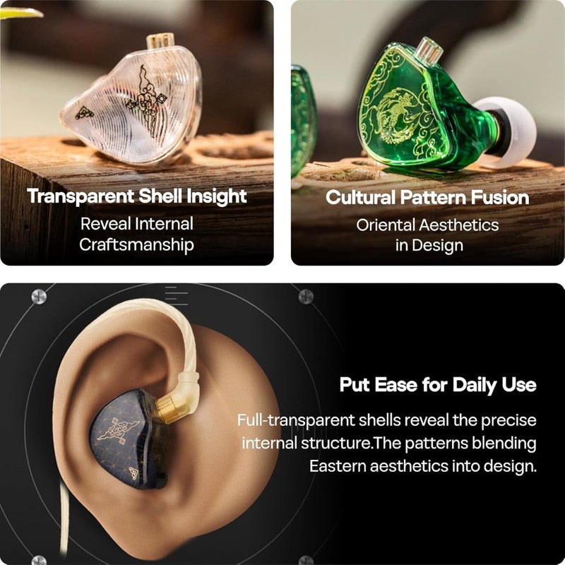 TANGZU Wan'er S.G 10mm DD Driver PET Diaphragm IEM, Recessed 2Pin - Image 5