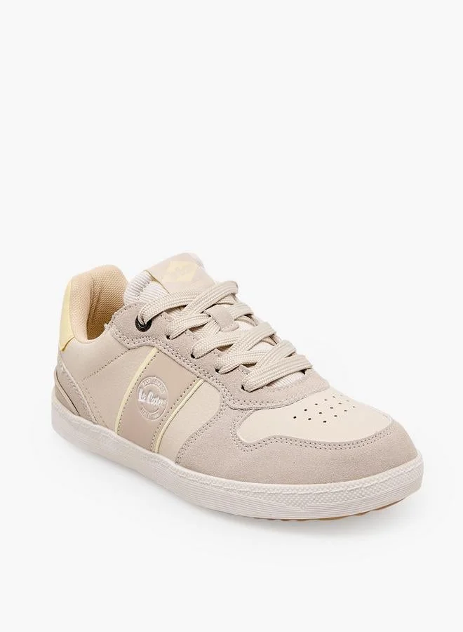 Lee Cooper Boys Panelled Lace-Up School Sneakers