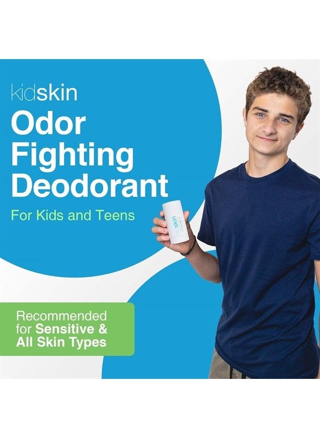 kidskin - Odor-Fighting Deodorant for Kids, Deodorant for Sensitive Skin and Other Skin Types, Deodorant for Boys and Girls Age 8-17 Years Old, Vegan and No Aluminum Deodorant, 2.65 oz. - Image 1