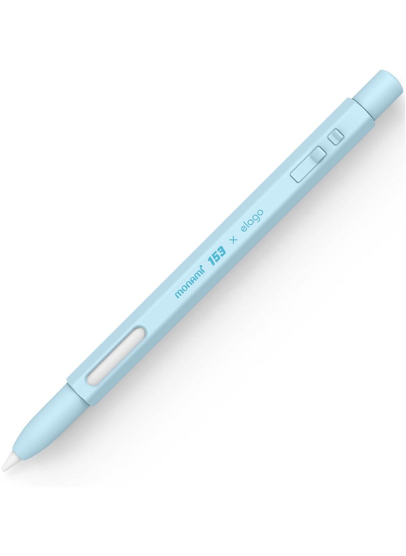 Elago elago x MONAMI Compatible with Apple Pencil Pro Case / Apple Pencil 2nd Gen Case Compatible with Magnetic Charging Double Tap - Sky Blue  - Image 1