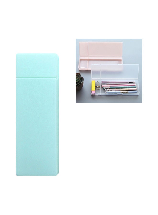 NIBEMINENT Simple Transparent Pencil Box Blue