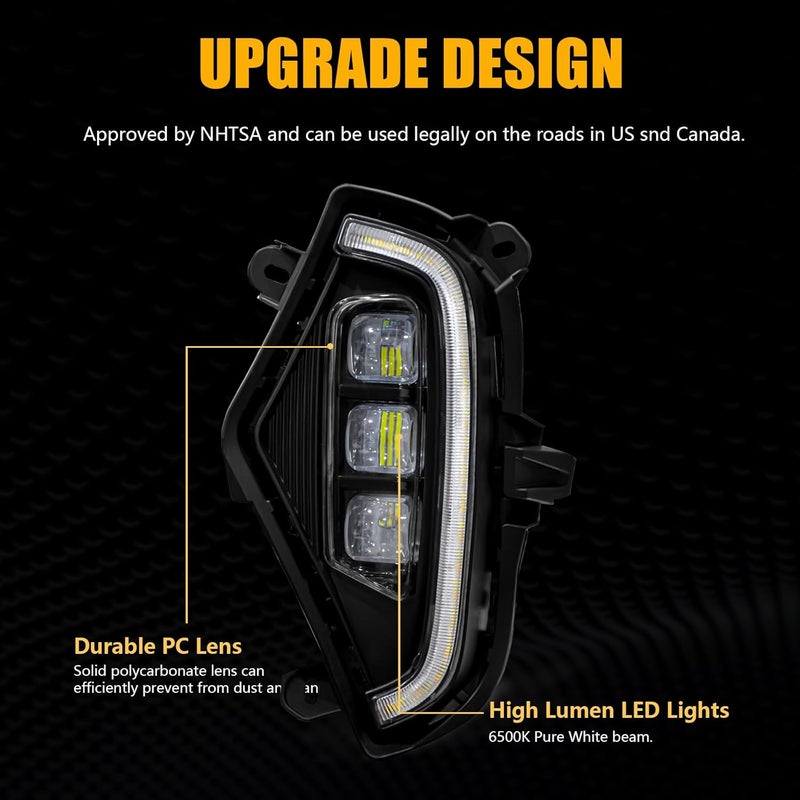 OKSIWA LED Fog Lights with 3 Colors DRL for Toyota RAV4 2019-2025 - Image 3