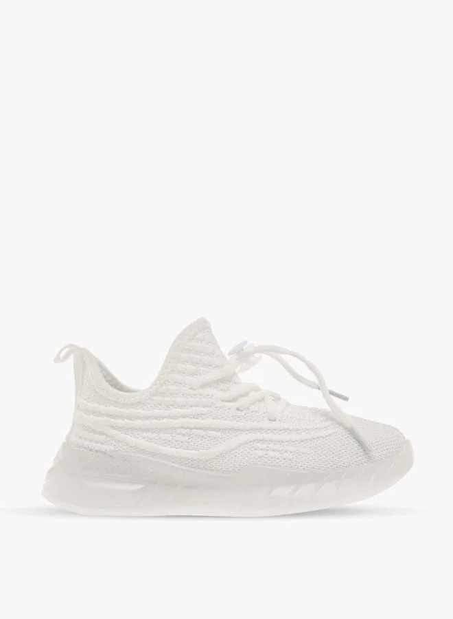Oaklan by Shoexpress Girls Monotone Sports Shoes with Lace-Up Closure