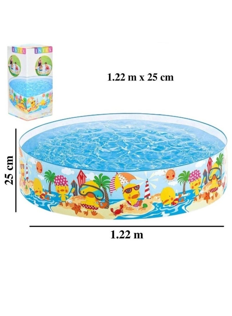 انتكس حمام سباحة دائري للأطفال قابل للطي ومتين - Image 4