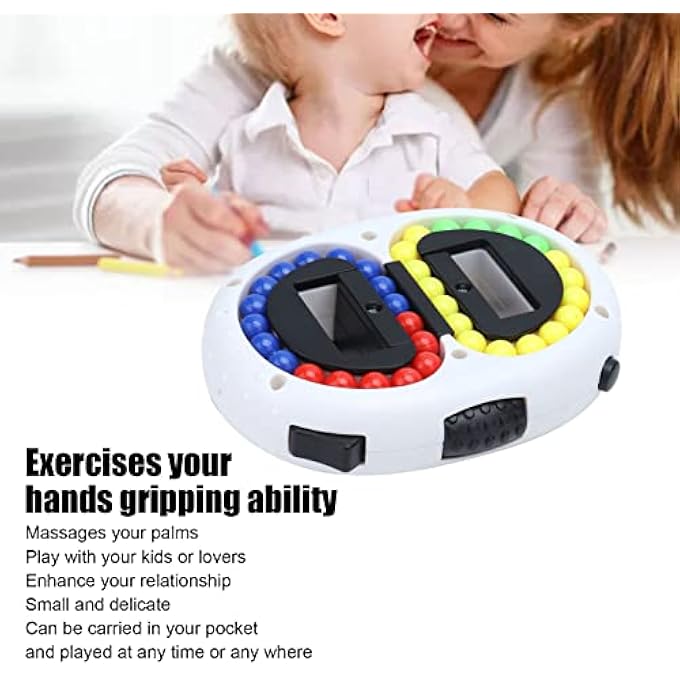 Srliya Rotating Puzzle Game with Small Beads, Stress Relief Fingertip Toy for Adults, Improves Relationship and Relieves Anxiety, for Office, School, Street, Item Type: - Image 3