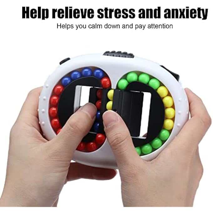 Srliya Rotating Puzzle Game with Small Beads, Stress Relief Fingertip Toy for Adults, Improves Relationship and Relieves Anxiety, for Office, School, Street, Item Type: - Image 2