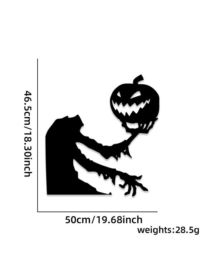 NIBEMINENT Halloween Skeleton Hand Pumpkin Door Sticker