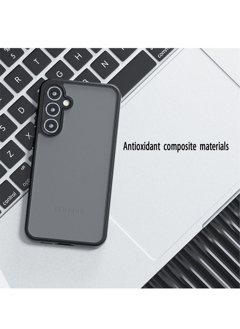 Generic - Samsung Galaxy A55 5G Case Cover Shockproof Protective Bumper Shell Lens Full Protection TPU Soft Frosted Translucent Back Anti-scratch Mobile Phone Accessories Back Cover Never-Yellow Protector - Image 1