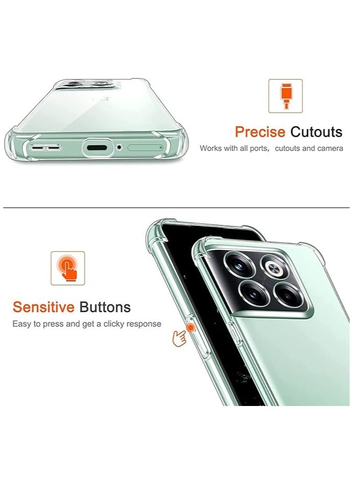 Generic Case for Oneplus 10T Phone Cover,Ultra-thin Crystal Transparent Case,Shockproof Lightweight TPU Slim Fit Protective Case for Oneplus 10T (Clear)  - Image 4