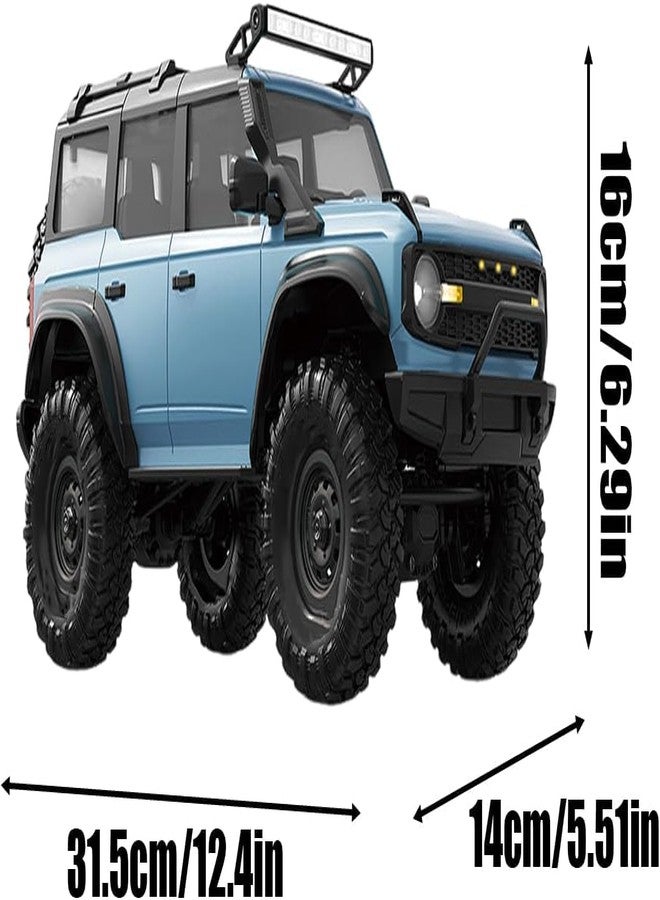 Black Foru RC Off-Road Truck, RC Car, Remote Control Car, Full Proportional 1/16 2.4GHz 4WD RC Truck, 15km/h RC Climbing Car RTR for Beginners - Image 3