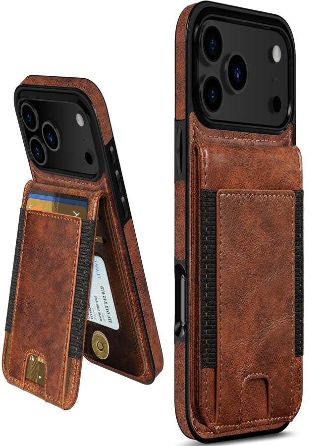 LOHASIC for iPhone 17 Pro Wallet Case with Card Holder, Women Men PU Leather RFID Blocking Credit Card Slots Kickstand Protective Cover Flip Phone Case for iPhone 17 Pro 6.3" 2025 - Brown - Image 1