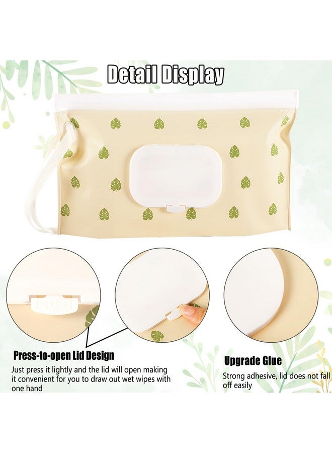 FEBSNOW 6 Pack Baby Wipes Dispenser, Portable Refillable Wipe Holder, Baby Wipes Container, Reusable Wipes Case, Baby Travel Wet Wipes Pouch (Morandi Color) - Image 2
