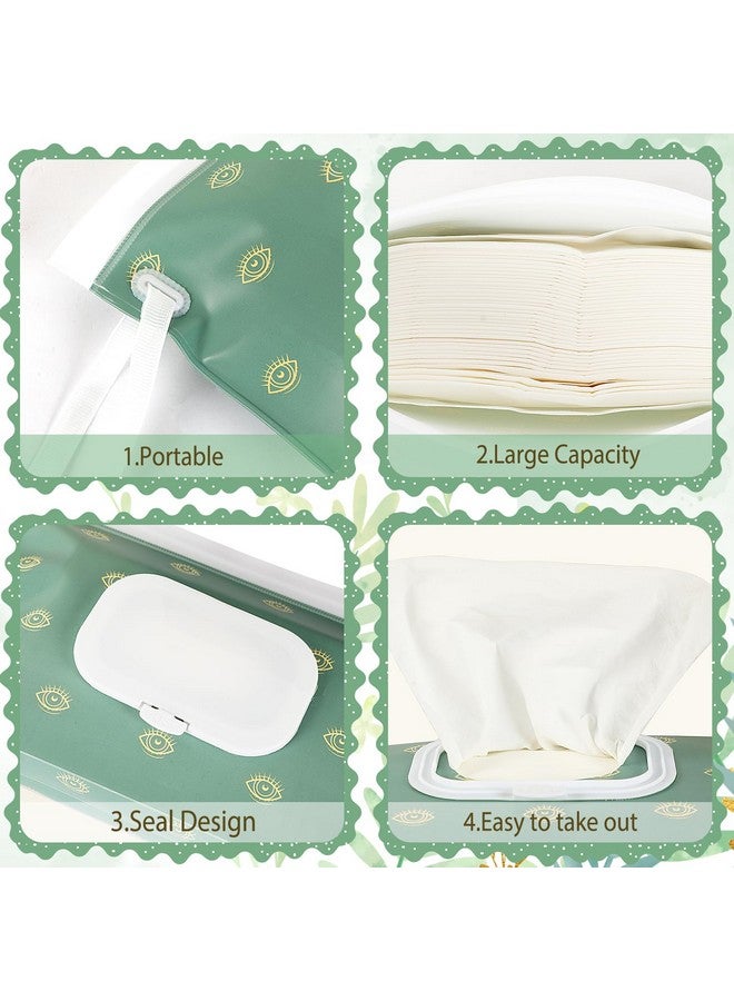 FEBSNOW 6 Pack Baby Wipes Dispenser, Portable Refillable Wipe Holder, Baby Wipes Container, Reusable Wipes Case, Baby Travel Wet Wipes Pouch (Morandi Color) - Image 3