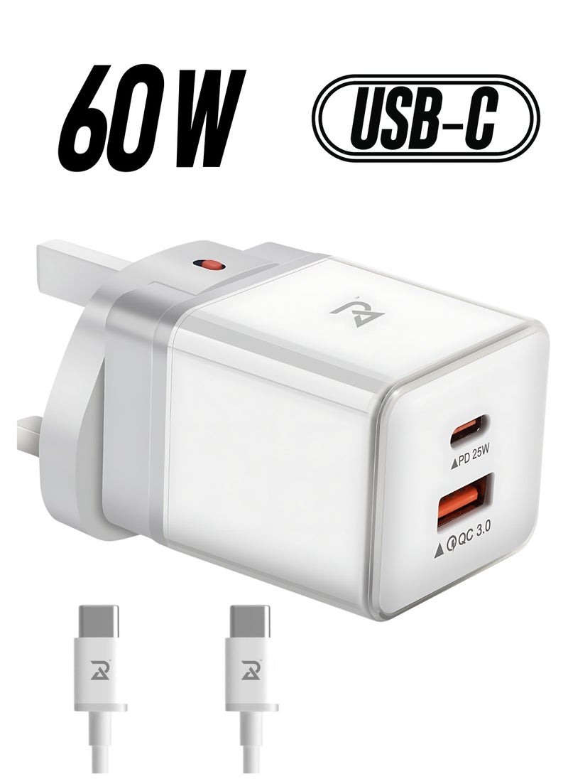 RADALIFESTYLE QC 10 Fast Charger With Quick-Charge 25 watt & Type C Cable Included  - Image 1