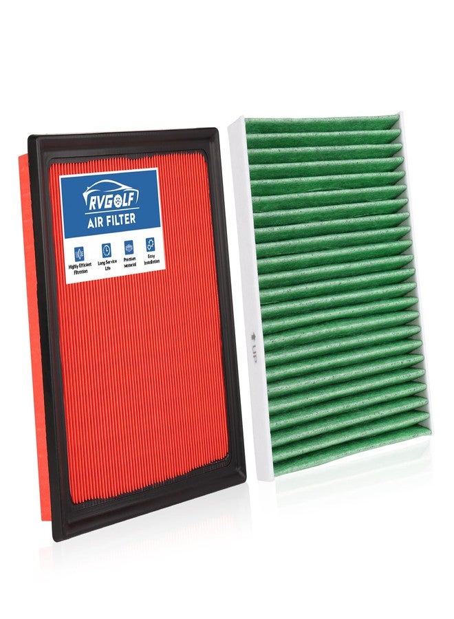 RVgolf Engine+Cabin Air Filters Fit for Avalon 19-22, Camry 18-22, Highlander 20-26, RAV4 19-25, ES350 19-25 (Not Fit Hybrid) Engine Air Filter Replace Cabin Air Filter Accessories# CA12377 CF12157 - Image 1