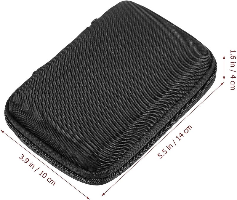 Portable Hard Shell SSD Case 14x10x4cm Black, Shockproof Storage Bag with Digital Accessories Organizer for Travel and External Drive Protection - Image 2