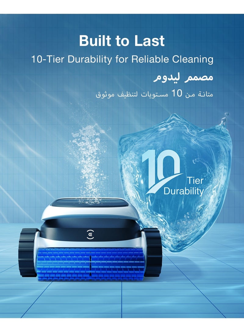 ECOVACS Ultramarine P1 Cordless Robotic Pool Vacuum for Inground & Above Ground Pools, 180 Min Runtime, Smart Navigation, App Control Pool Vacuum for Floor, Wall & Slope, Cleaning Up to 1937 sq ft 100 ml 60 W ULTRAMARINE P1 blue - Image 5