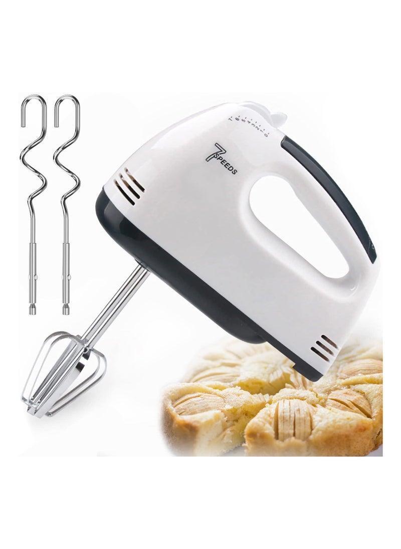 Generic - Electric Cake Hand Mixer, Whisk Food Mixer Function on Self-Control and Turbo Boost, Pack with 4 Stainless Steel Accessory Food Beaters for Cake Bread (UK Plug) - Image 1