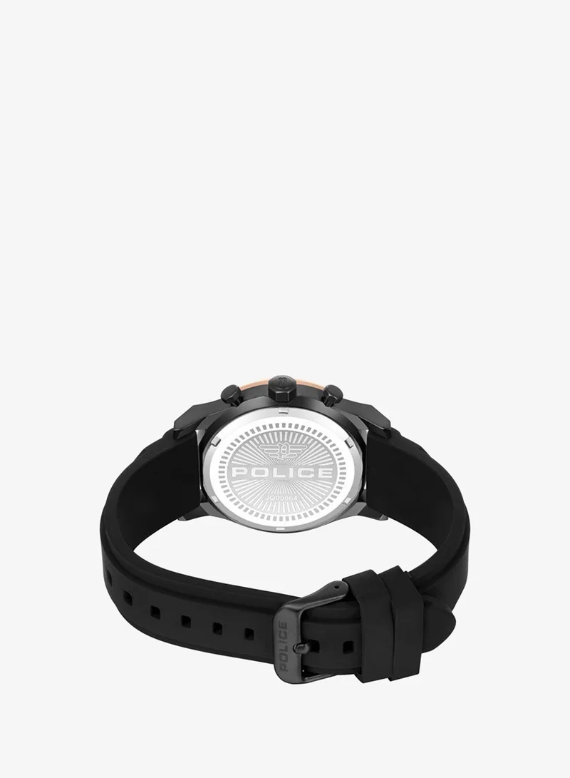 Police  Men's Men's Knotty Watch, 42mm Stainless Steel Case, Multi-Function Display & Silicone Strap for Men | Best Price UAE