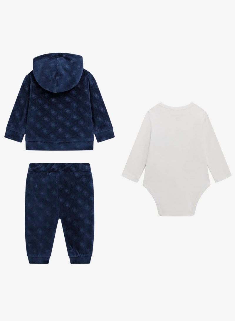 GUESS Kids Hooded Top Bodysuit and Pant Sets - Image 2