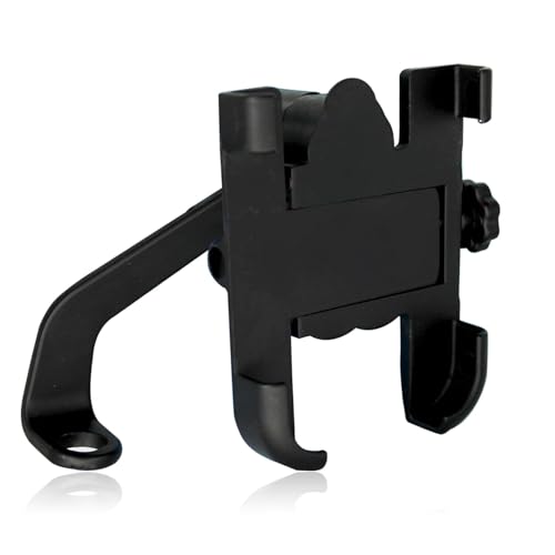Glangeh Bike Mobile Stand | Full Metal (Aluminium Alloy) | 360° Rotation | Anti-Vibration Clamp | Fits 4.7″–7.2″ Phones (Black) - Image 1
