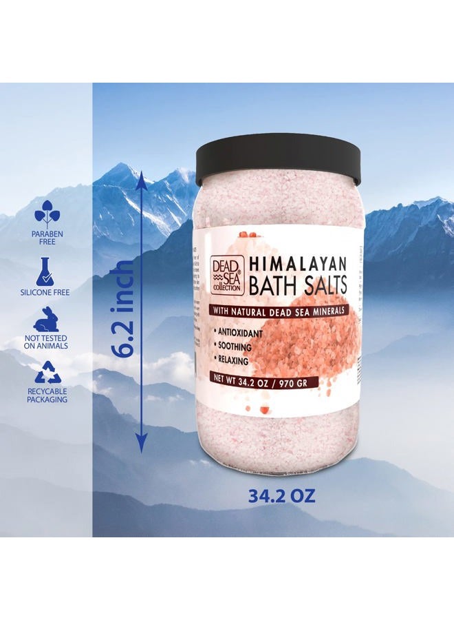 Dead Sea Collection أملاح الاستحمام الغنية بالهيمالايا - ملح نقي للاستحمام - 34.2 أونصة كبيرة - عناية أساسية مغذية للجسم لتهدئة واسترخاء بشرتك وعضلاتك - Image 3