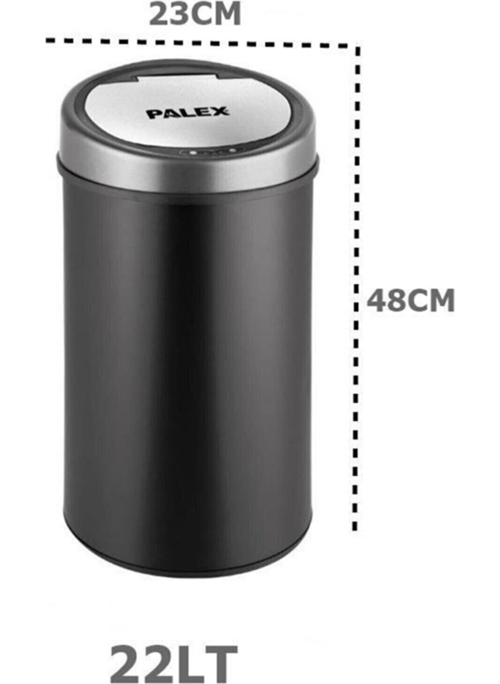 palex Sensor Trash Bin 30 Lt Black  - Image 2