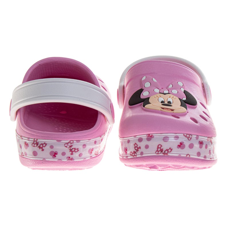 Josmo Minnie Mouse Girls Clog Sandals Slip-On Slides Closed Toe Clogs with Backstrap Summer Beach Pool Shoes- Pink 7-8 Toddler - Image 2
