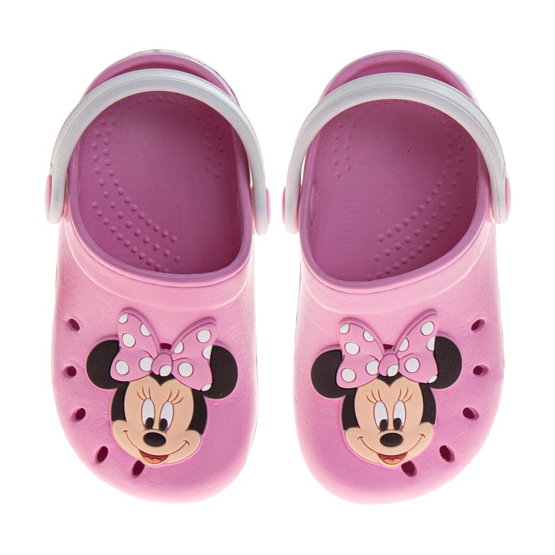Josmo Minnie Mouse Girls Clog Sandals Slip-On Slides Closed Toe Clogs with Backstrap Summer Beach Pool Shoes- Pink 7-8 Toddler - Image 3