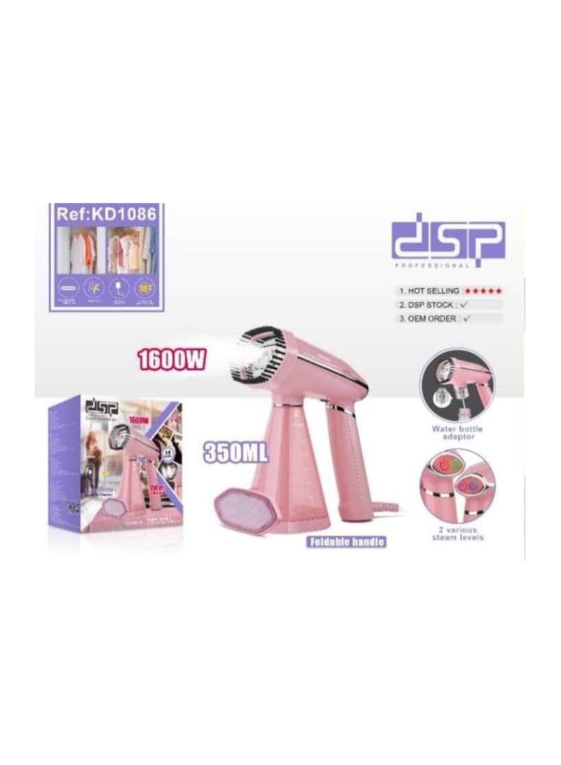 DSB DSP 1600W Handheld Steam Iron Classic Edition 350ml Water Tank 20mins Auto Shut-Off Function: Water Bottle Adapter, Lint Brush + Cloth Brush, Water Measuring Cup - Image 3
