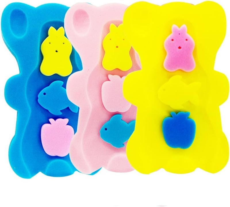 BEWAVE Comfy Baby Bath Sponge Cushion, Skid Proof Bath Mat, Yellow - Image 1