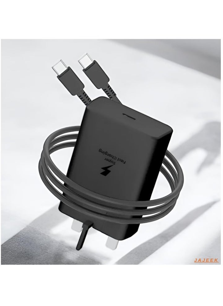 JAJEEK 2024 New 45W Type C Super Fast PD 3.0 Charger for Samsung S24 Ultra/S24/S23 Ultra/S23/S22 Ultra/S22/S21/S20/Z Fold 6 5 4/Z Flip 6 5 4/Galaxy Tab S9 S8 S7 A9 Adapter 5A USB C to C Cable - Image 1