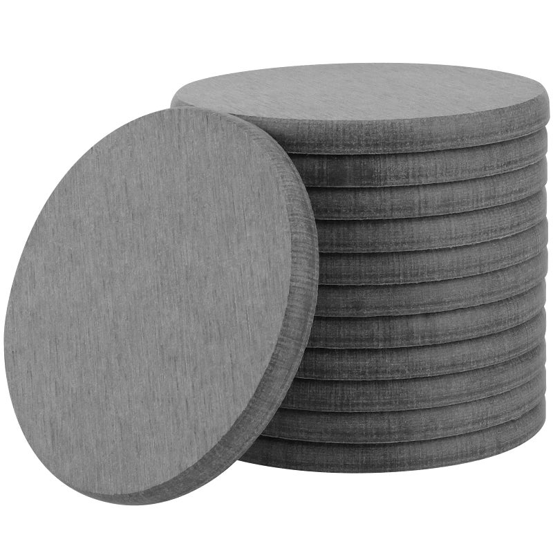 ZEONHAK Diatomaceous Earth Coaster Set of 12 Instant Dry Diatomite Drink Coasters Round Absorbent Coaster for Kitchen Drinks Plants Fast Water Absorption W10 x D10 x H08 cm Cloud Gray