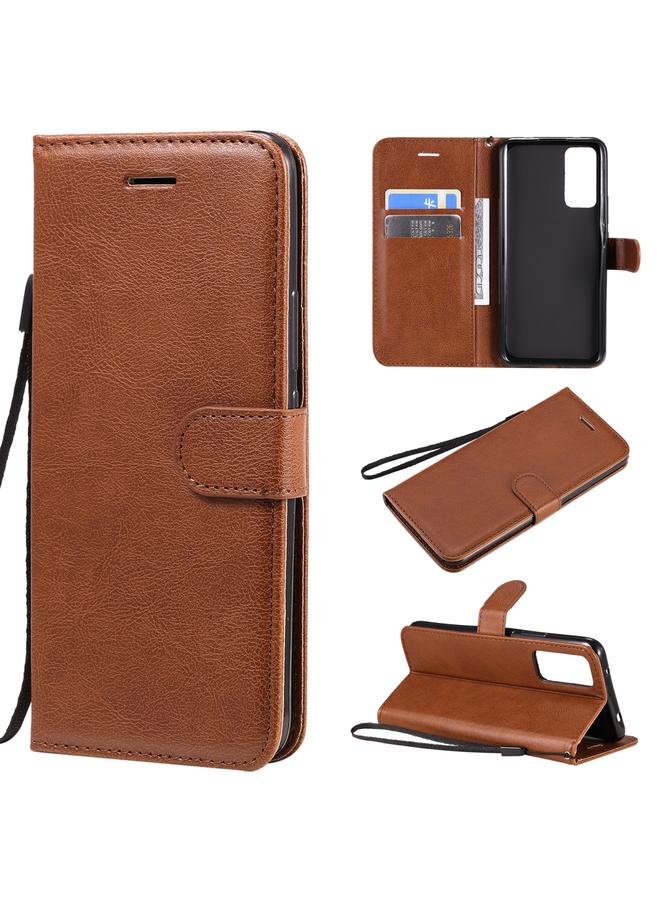 جرين تايجر جراب لهاتف Huawei Honor 30، جراب جلدي واقي قابل للطي أفقيًا بلون سادة مع حامل وفتحات للبطاقات ومحفظة وحبل - Image 1