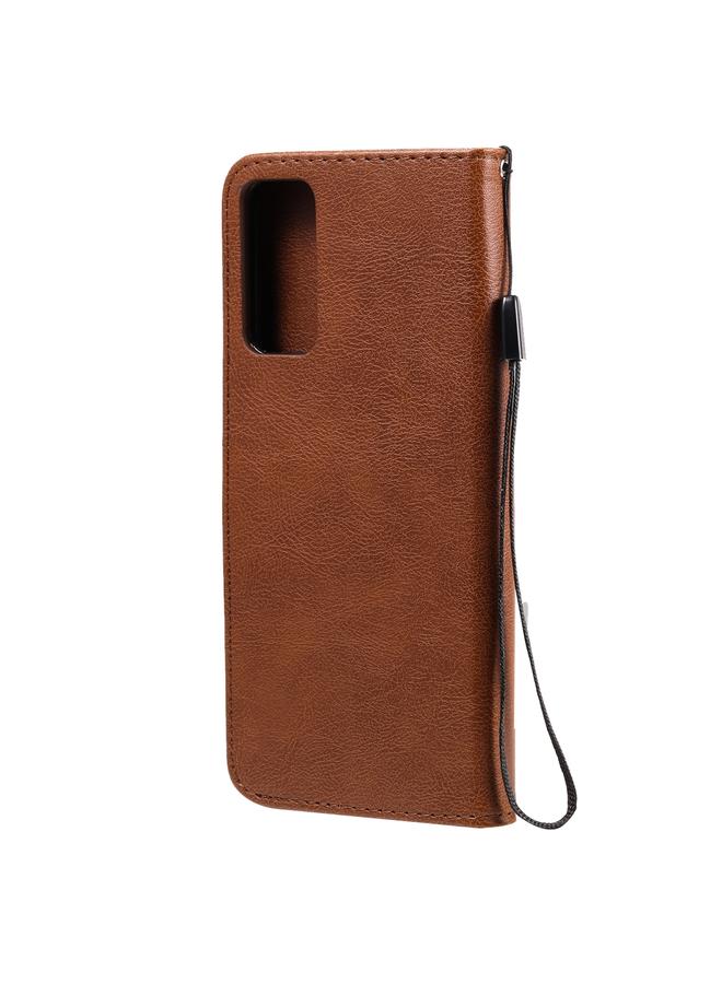 جرين تايجر جراب لهاتف Huawei Honor 30، جراب جلدي واقي قابل للطي أفقيًا بلون سادة مع حامل وفتحات للبطاقات ومحفظة وحبل - Image 5