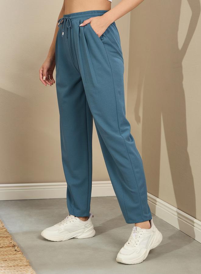 ساسافراس بنطلون رياضي نسائي ساسافراس أزرق بخصر مطاطي ورباط - Image 3