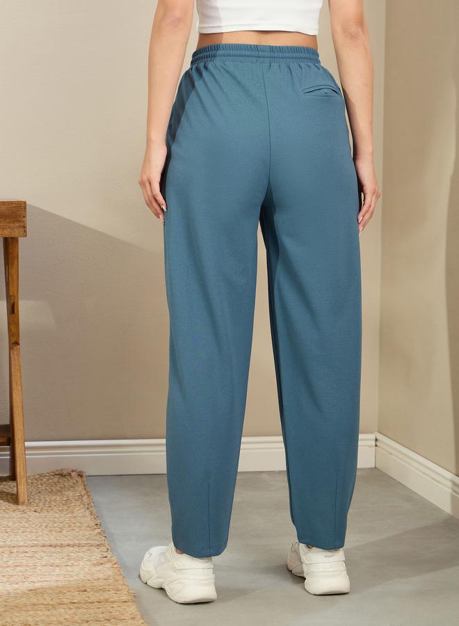 ساسافراس بنطلون رياضي نسائي ساسافراس أزرق بخصر مطاطي ورباط - Image 5