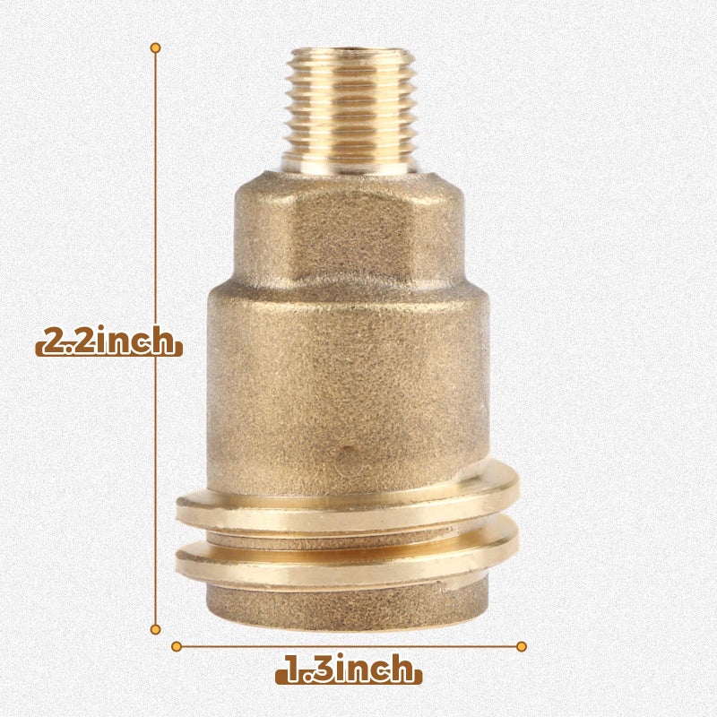 DRELD Qcc1 Nut Propane Gas Fitting Adapter With 1/4"" Male Pipe Thread Propane Quick Connect Fittings Hose Adapter Solid Brass - Image 2