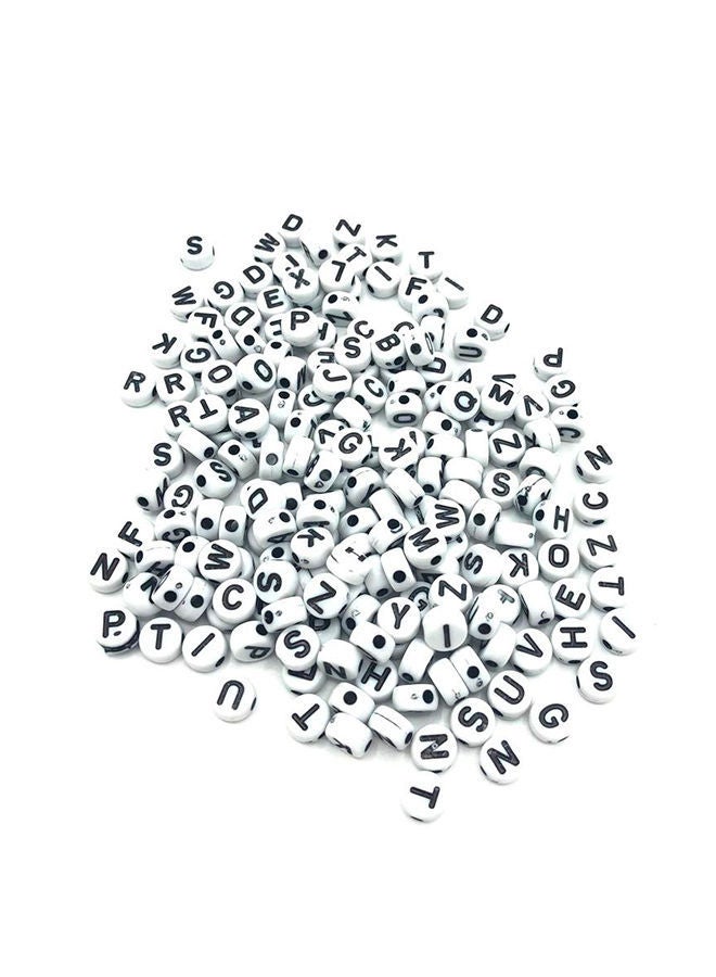 NIBEMINENT 1900-Piece DIY Crafting Alphabet Round Beads 0.4x0.7cm - Image 1