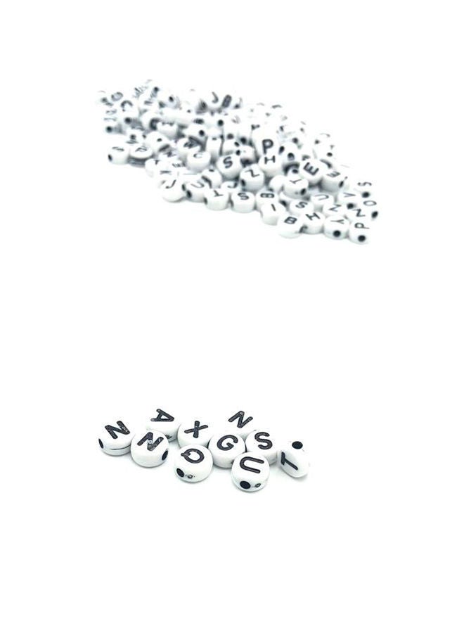 NIBEMINENT 1900-Piece DIY Crafting Alphabet Round Beads 0.4x0.7cm - Image 2
