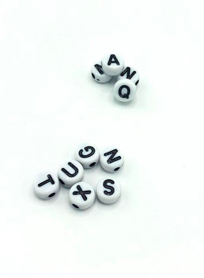 NIBEMINENT 1900-Piece DIY Crafting Alphabet Round Beads 0.4x0.7cm - Image 3